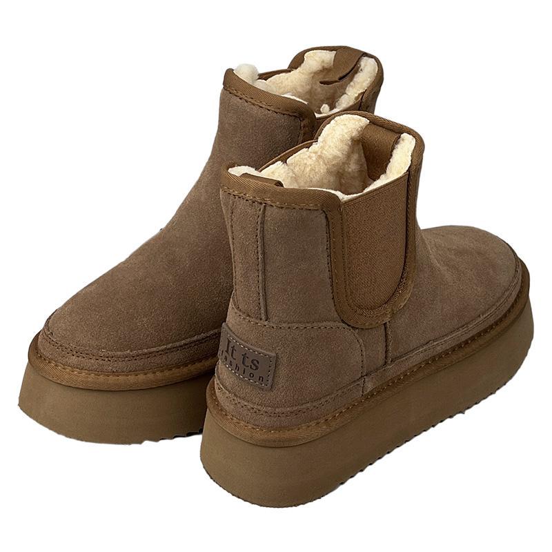 Уги жіночі замшеві на платформі челсі 880-20 р.38 23,5 см Коричневий (88218361) - фото 3 Уги жіночі замшеві на платформі челсі 880-20 р.38 23,5 см Коричневий (88218361) - фото 3