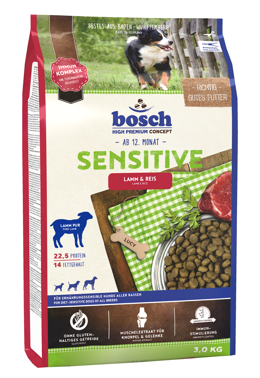 Сухой корм для собак Bosch Sensitive с мясом ягненка и рисом 3 кг