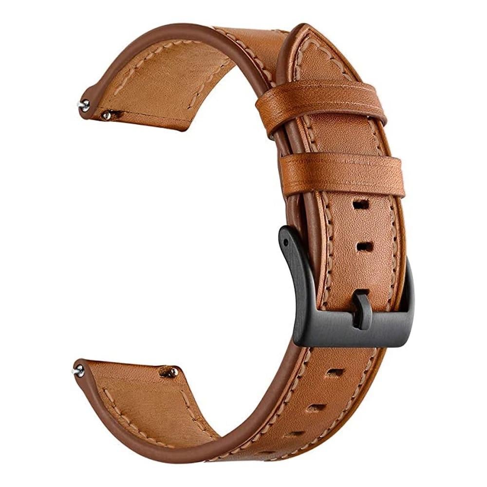 Ремешок для смарт-часов кожаный 22 мм для Xiaomi Mi Watch 2 Pro/S3/S2/S1 Светло-коричневый (2225164583)