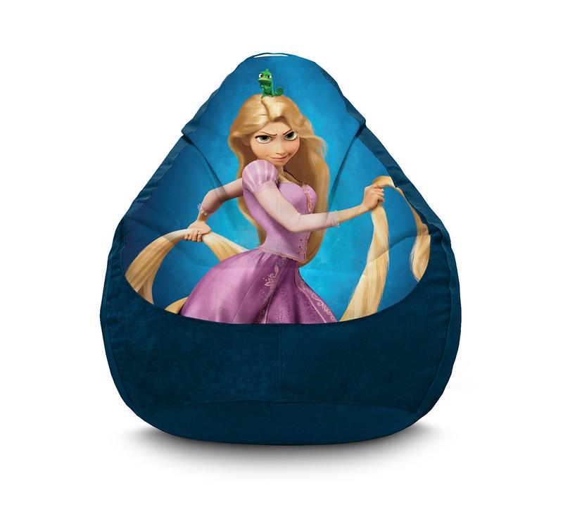 Крісло мішок Rapunzel and Pascal Флок XXXL 100х135 см Синій Крісло мішок Rapunzel and Pascal Флок XXXL 100х135 см Синій