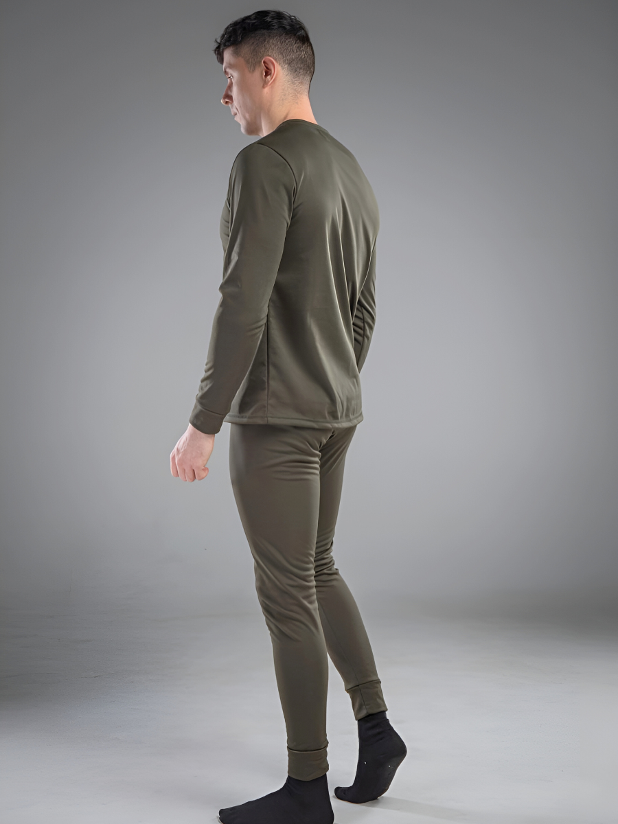 Термобелье мужское на микрофлисе термолонгсливы/термокальсоны 4XL Хаки (8199445100) - фото 9