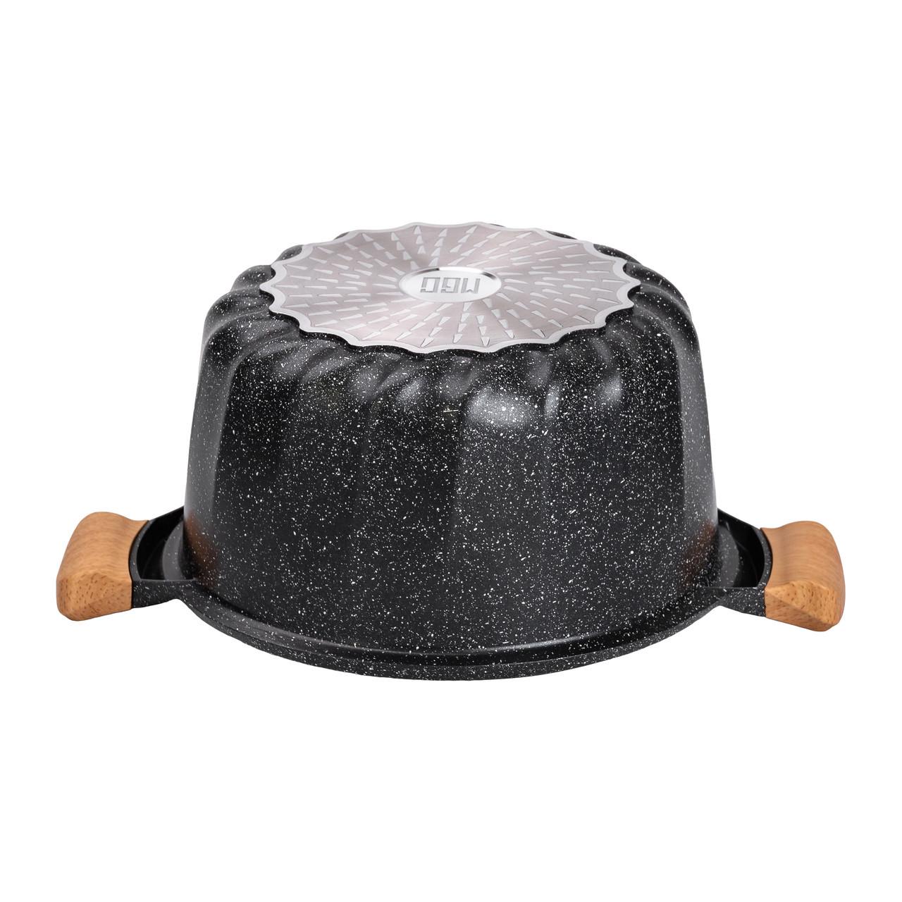 Кастрюля алюминиевая с крышкой и антипригарным покрытием d 28 см 8 л - фото 3 Кастрюля алюминиевая с крышкой и антипригарным покрытием d 28 см 8 л - фото 3