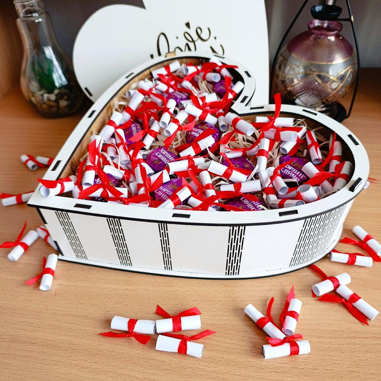 Подарочный набор из конфет и 101 причины Почему я тебя люблю для девушки на день влюбленных/8 марта (ar273) - фото 3