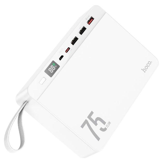 Повербанк Hoco J94 Overlord 75000 mAh 22,5W 3USB/Type-C із швидкою зарядкою QC3.0/PD3.0 White (000390) - фото 3 Повербанк Hoco J94 Overlord 75000 mAh 22,5W 3USB/Type-C із швидкою зарядкою QC3.0/PD3.0 White (000390) - фото 3