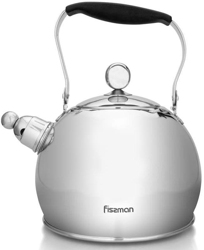 Чайник Fissman Elis из нержавеющей стали со свистком 3 л