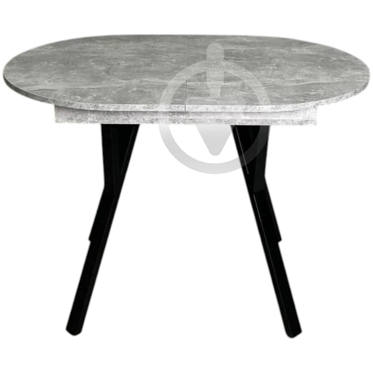 Стол кухонный раскладной MebliRoMax Elips Slide 110х75/150х75 см Loft Индастриал/Черный - фото 3