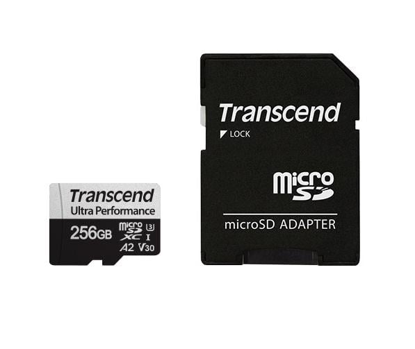 Карта памяти Transcend 256 Gb microSD с SD переходником 340S C10 UHS-I U3 TS256GUSD340S (591527)