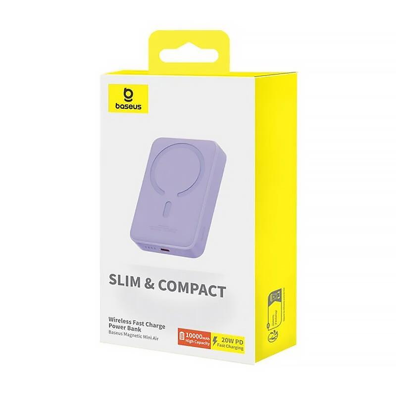 Повербанк BASEUS з MagSafe Magnetic Mini Power Bank 20W 10000mAh Purple (P10059001313) - фото 8