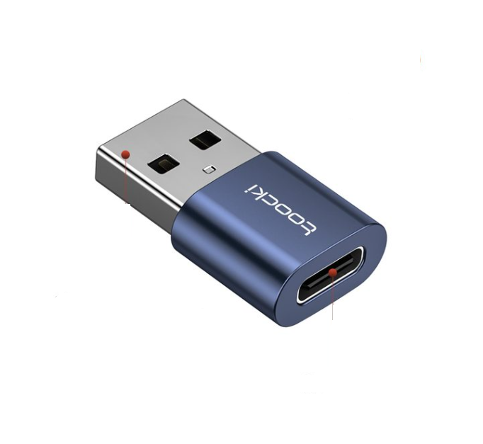 Адаптер Toocki OTG 2.0 USB A-Type C Синий (TQ-OTG01ACBLU)