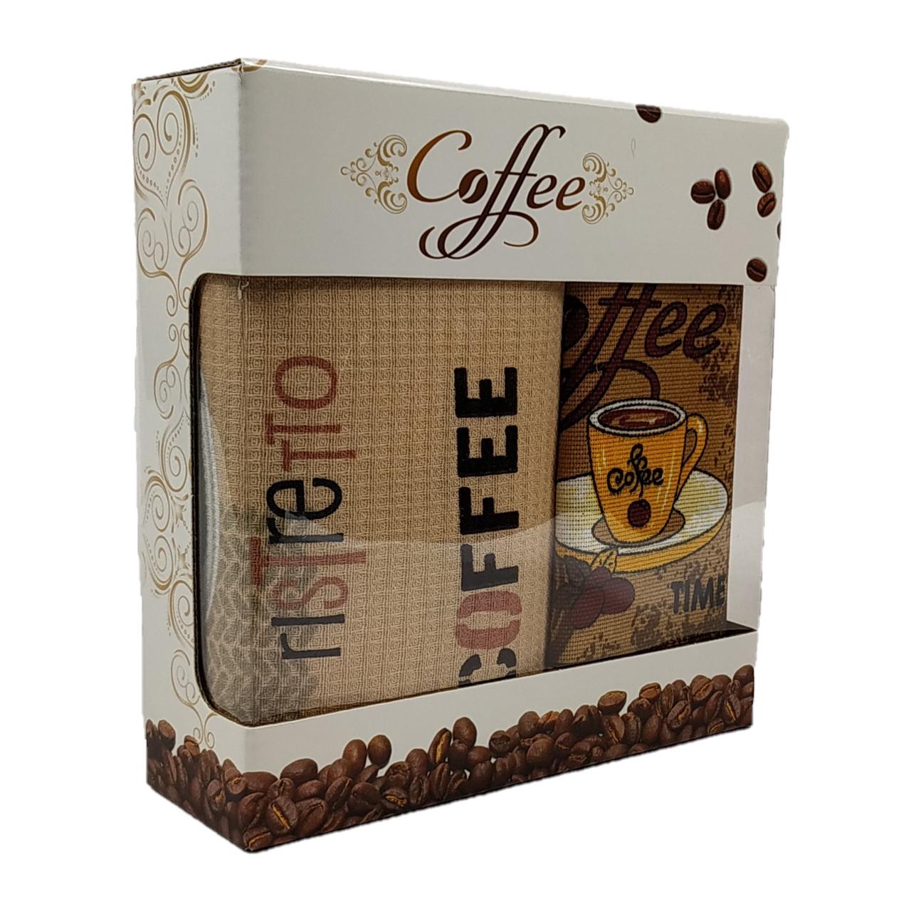 Набір рушників Luxyart "Кава" для кухні 35х70 см 4 шт. (LS-915)