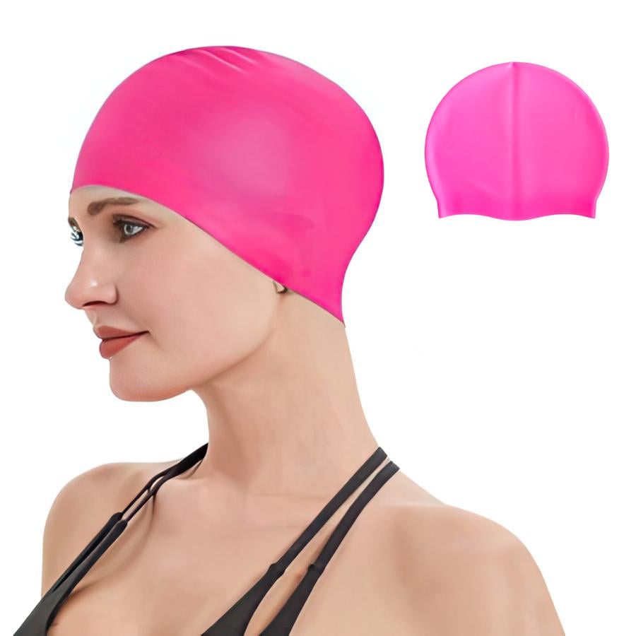 Шапочка силіконова для плавання Silicone Swim Cap Рожевий (1010090-Pink) - фото 3