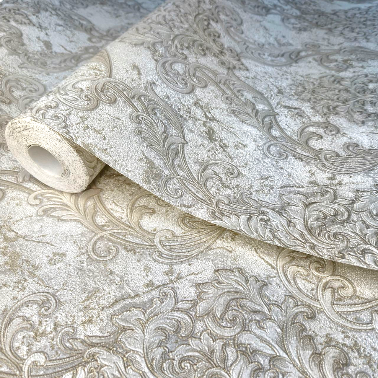 Обои виниловые Славянские обои с вензелями 10,05x1,06 м Бежевый (8684-01)