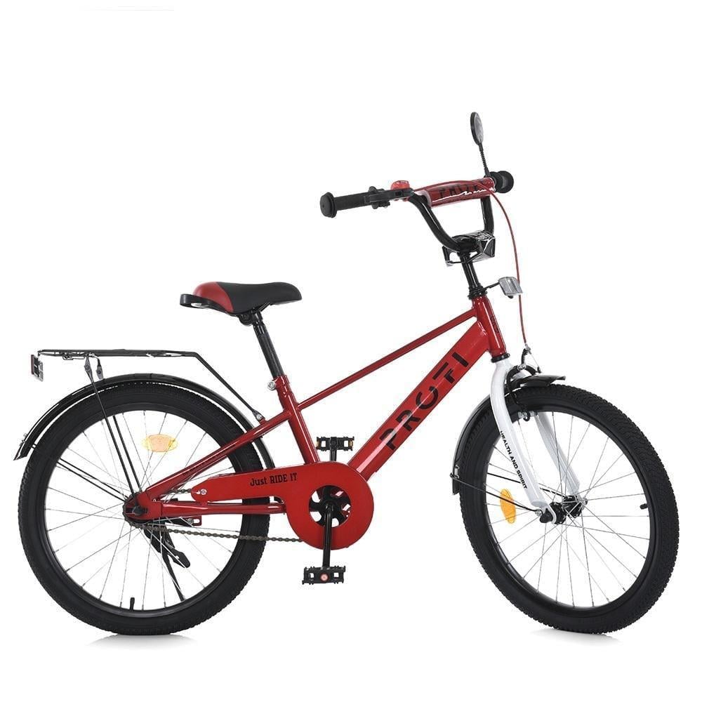 Дитячий велосипед PROF1 Brave 20" з багажником Червоний - фото 1 Дитячий велосипед PROF1 Brave 20" з багажником Червоний - фото 1