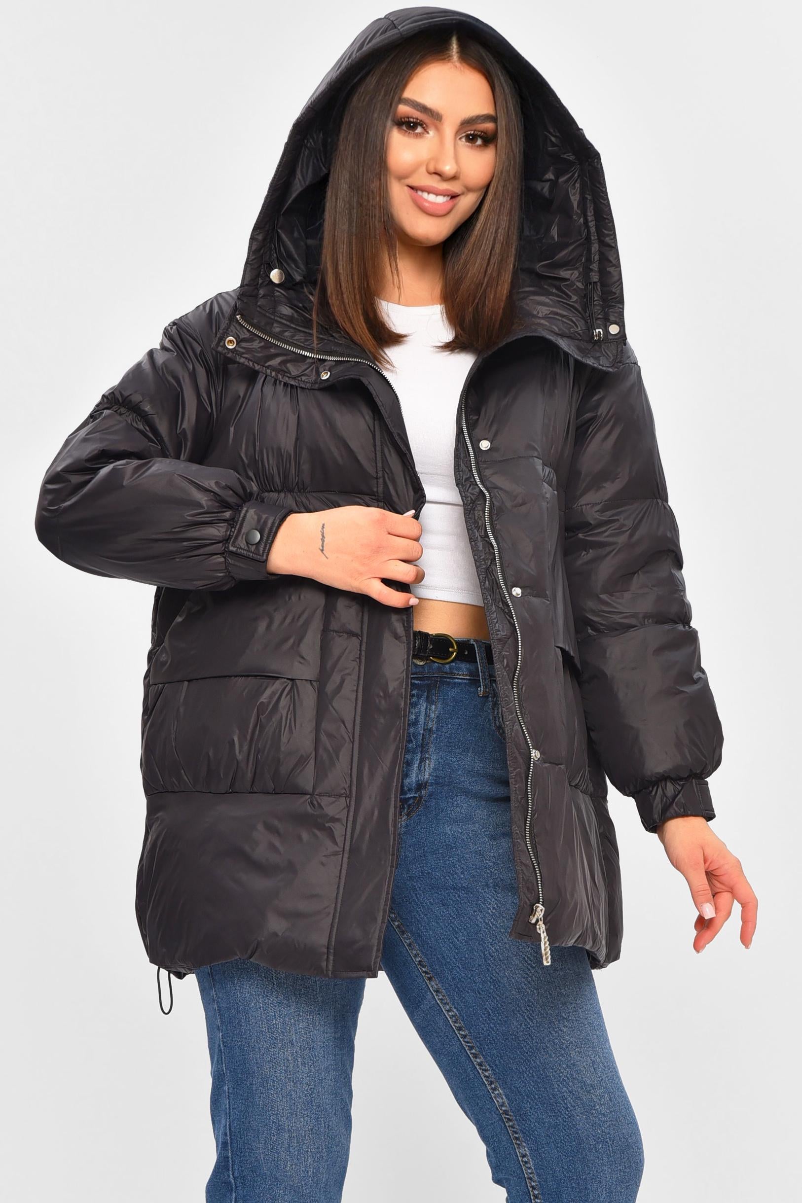 Куртка женская демисезонная M Черный (206040)