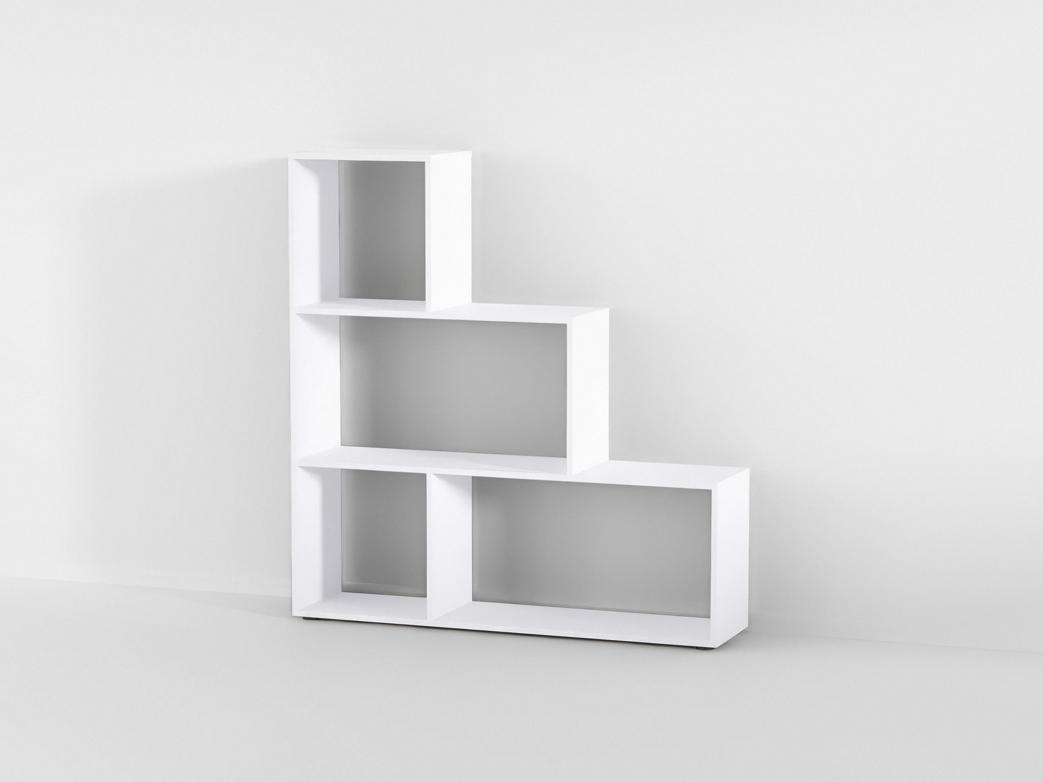 Стелаж для книг та декору на 4 комірки P-05 1168х290х1232 мм Білий - фото 3