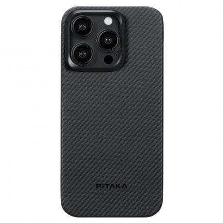 Чехол Pitaka MagEZ 4 Twill 600D Case для iPhone 15 Pro Max Black/Grey (KI1501PMA)