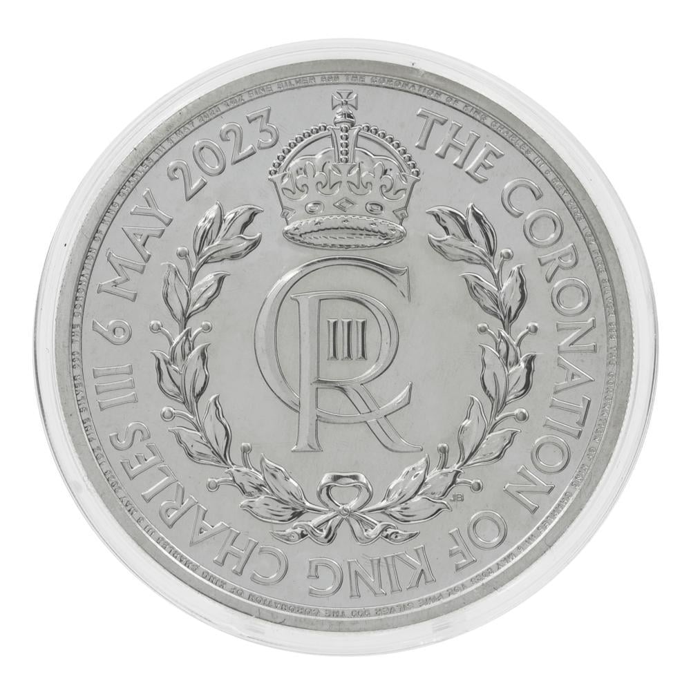 Коллекционная монета Великобритания 2 фунта 2023 серебро UNC Коронация короля Карла Чарльза III 1 унция/31,1 г (М20969)