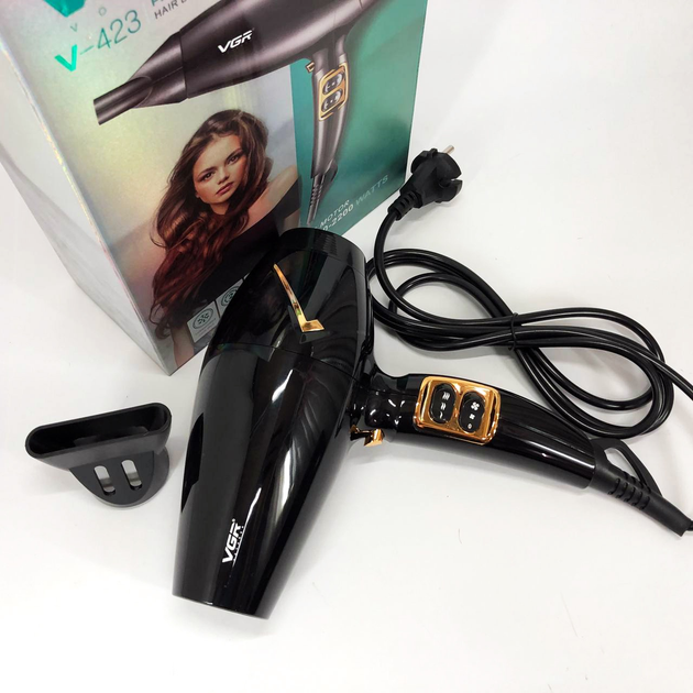 Фен для волосся VGR V-423 2200 Вт Чорний (ML-05074) - фото 7 Фен для волосся VGR V-423 2200 Вт Чорний (ML-05074) - фото 7