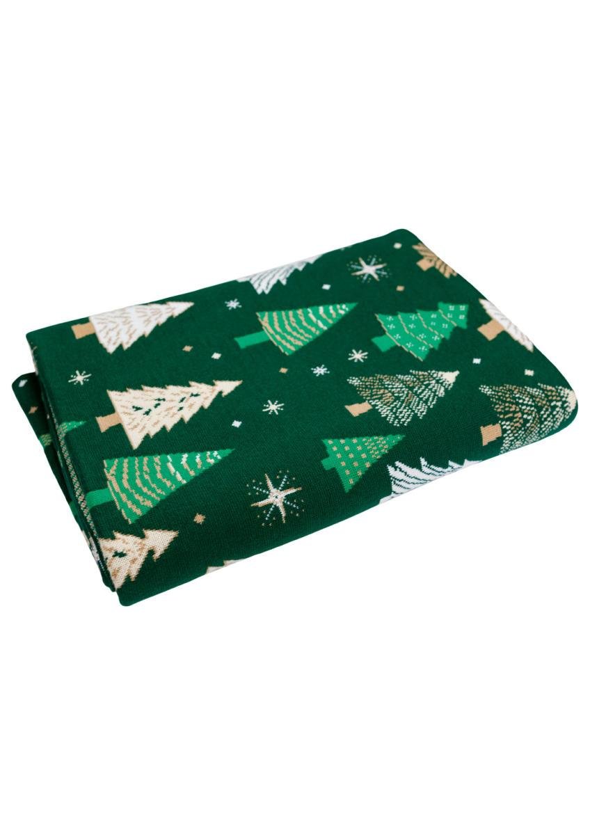 Плед вязаный Елочка 130х170 см Зеленый (037503) - фото 4 Плед вязаный Елочка 130х170 см Зеленый (037503) - фото 4