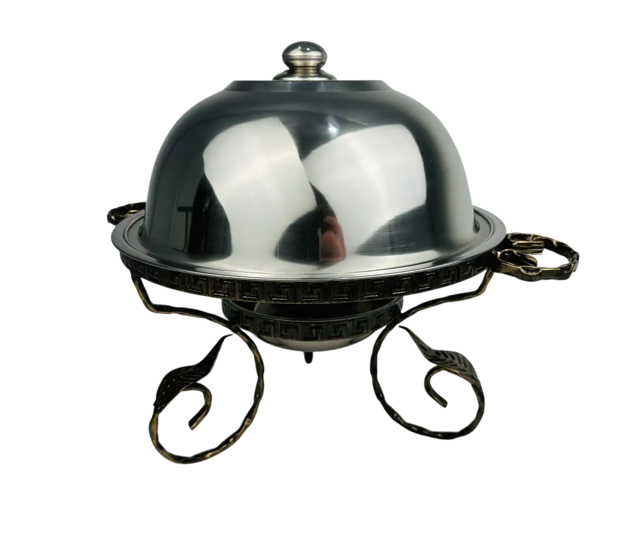 Садж для подогрева шашлыка GrillMaster SJ-6575 Греция с крышкой из нержавеющей стали 36 см (10-164-SJ-6575)