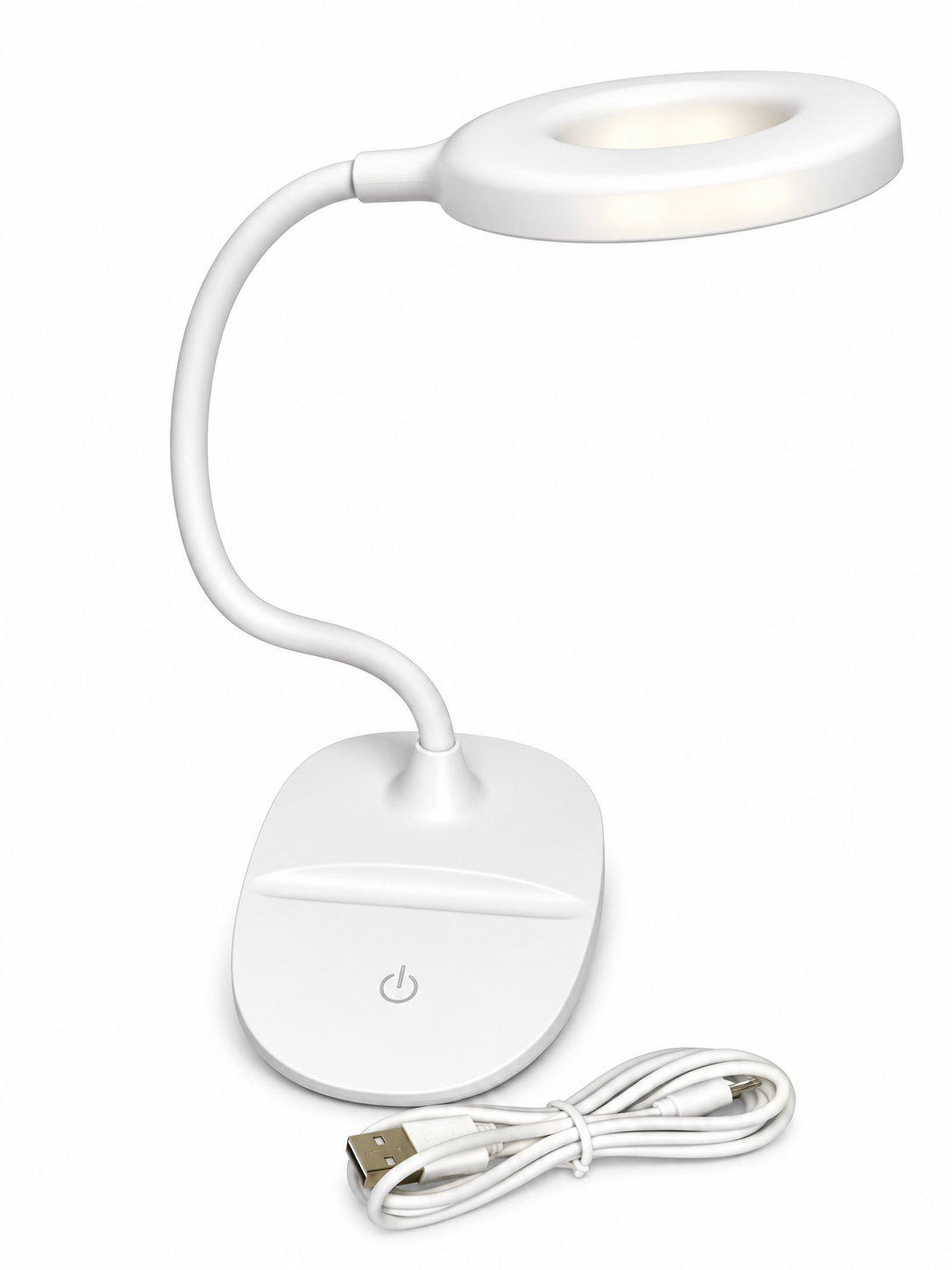 Настольная лампа Q3 с зарядкой через Micro-USB White (000543511)