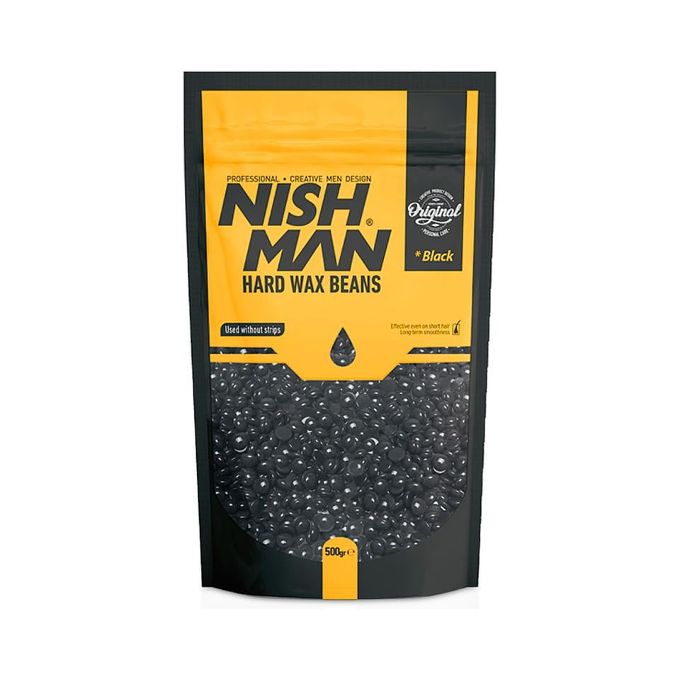 Воск в гранулах для депиляции Nishman Hard Wax Beans Black 500 г (НМ114)