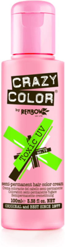 Тинт-краска для волос CRAZY COLOR 79 Toxic UV 100 мл Neon Green