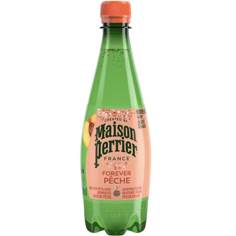 Вода минеральная газированная с соком персика Maison Perrier без сахара 6 шт. х 0,5 л