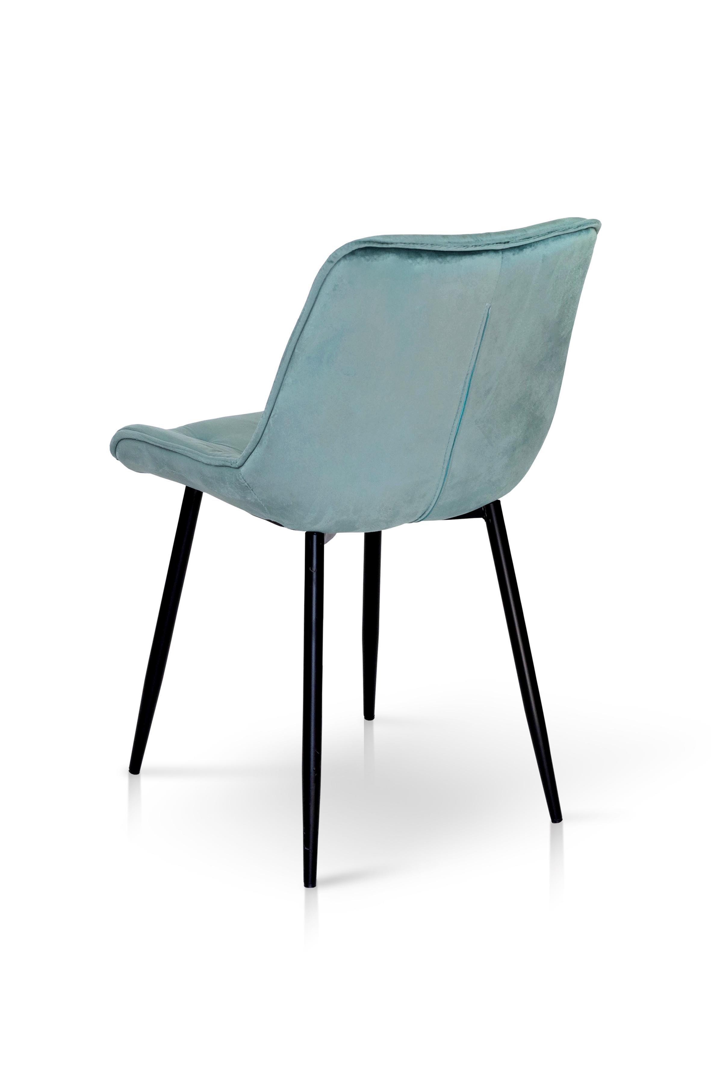 Стілець для кухні та вітальні ГРЕЙС Прадо 490х890х500 мм Чорний/Аквамарин (GAА0055614) - фото 3 Стілець для кухні та вітальні ГРЕЙС Прадо 490х890х500 мм Чорний/Аквамарин (GAА0055614) - фото 3