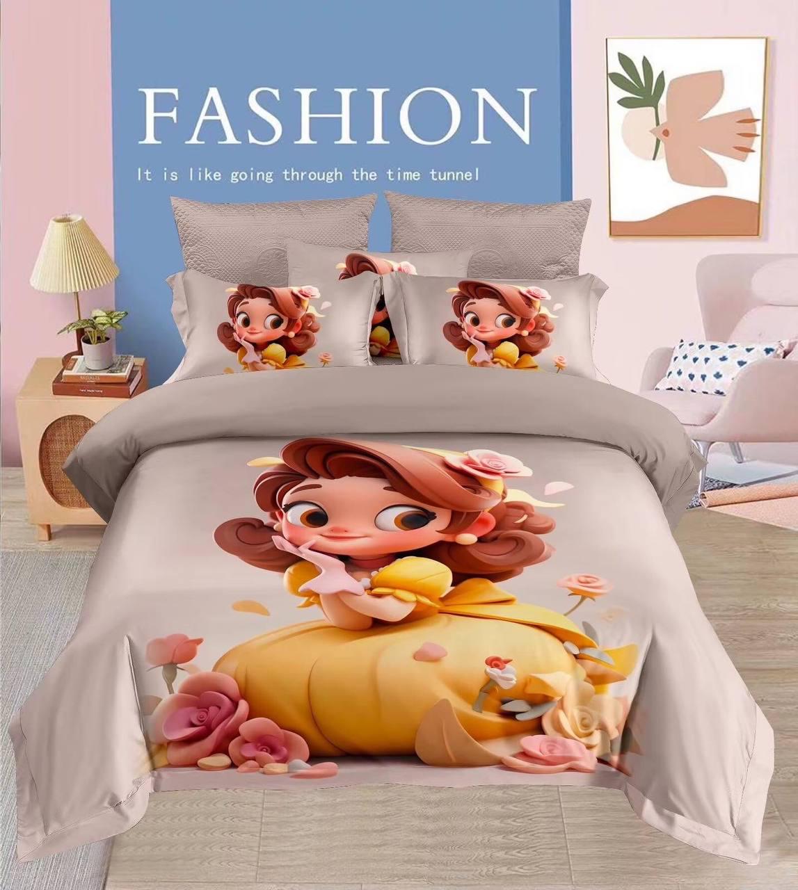 Комплект постільної білизни 50x70 см Рожевий із жовтим - фото 2 Комплект постільної білизни 50x70 см Рожевий із жовтим - фото 2