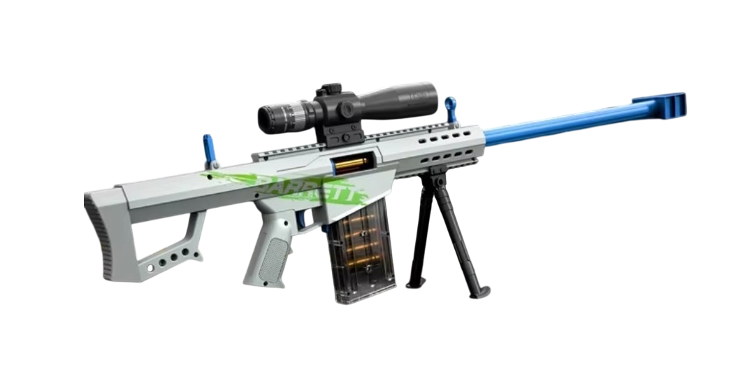 Игрушечная снайперская винтовка Barrett Баррет с оптическим прицелом стреляет мягкими шариками с гильзой 94 см (35376699)