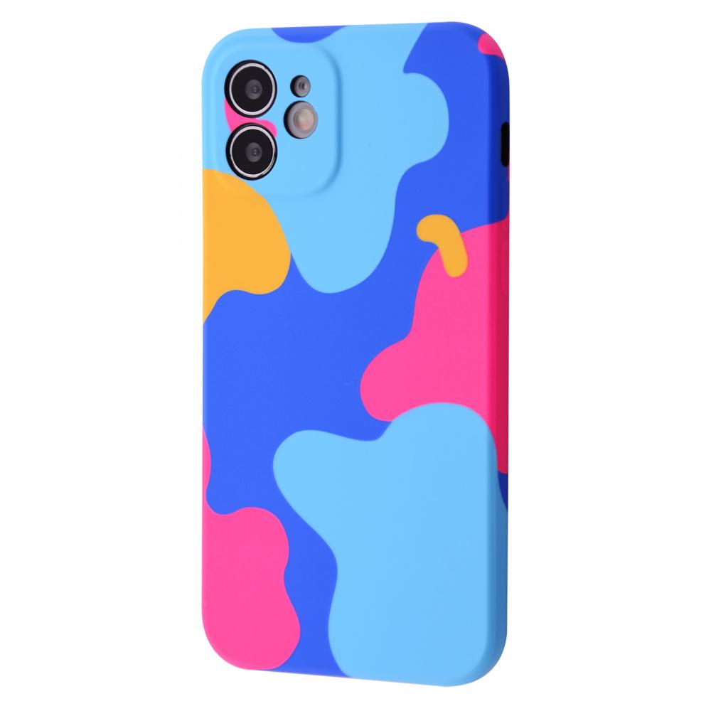 ᐉ Чехол WAVE NEON X LUXO Minimalistic Case iPhone 12 mini  голубой/ярко-розовый С рисунком