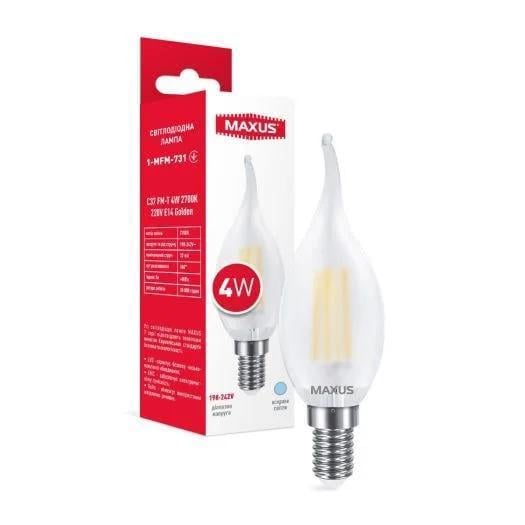 LED-лампа свеча Maxus 1-MFM-732 Frosted C37 FM-T 4W 4100K E14 (28685062)