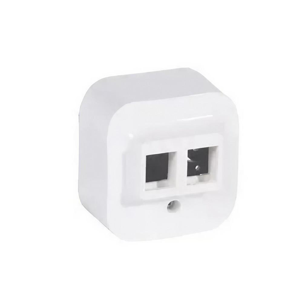 Адаптер для розеток RJ 45 Legrand Keystone Forix Quteo 70x70 мм Белый (782226)