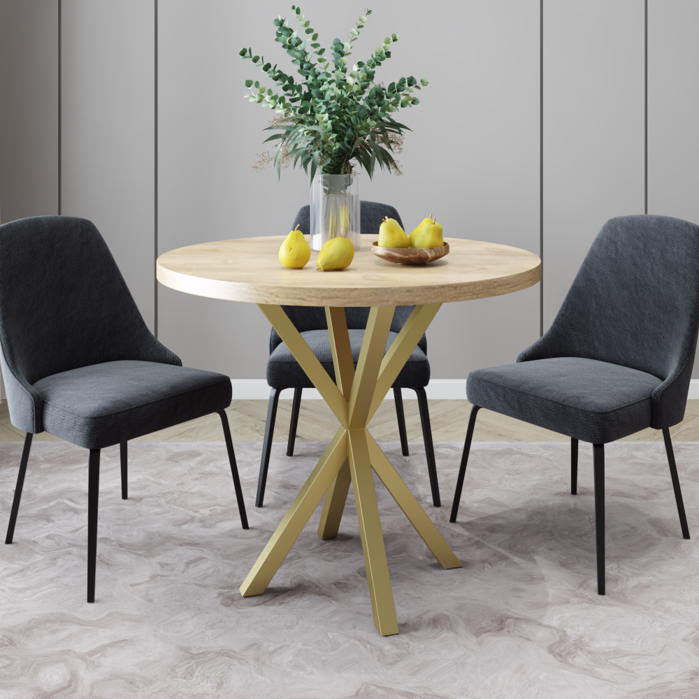 Каркас для стола из металла 550х550 мм H 730 мм Золотой (1196) - фото 2