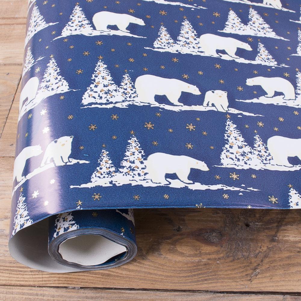 Подарочная бумага новогодний Медведь (3832-49)