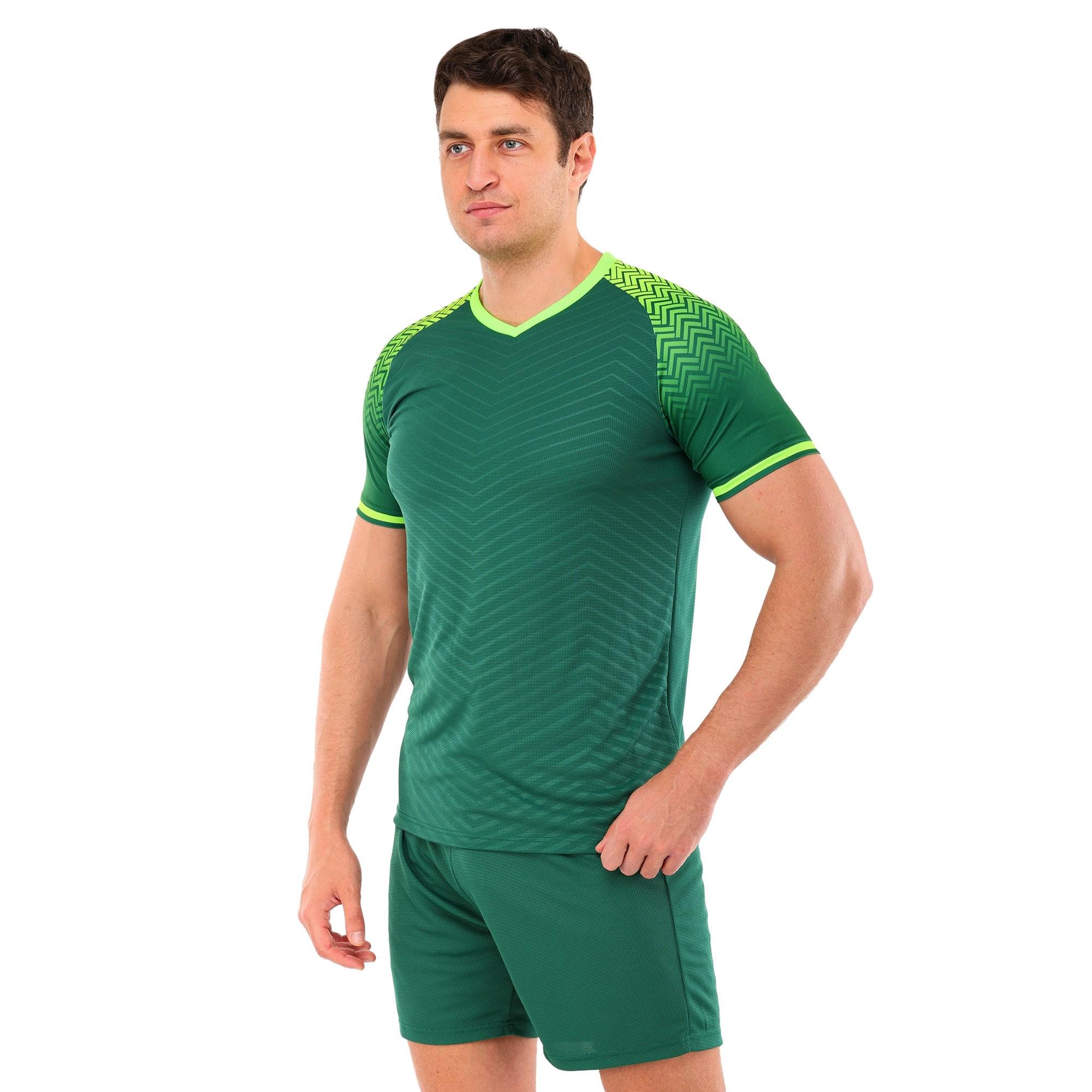 Форма футбольная комплект Lingo JG-6321 футболка/шорты полиэстер XS Зеленый (JG-6321_Зеленый_XS) - фото 3