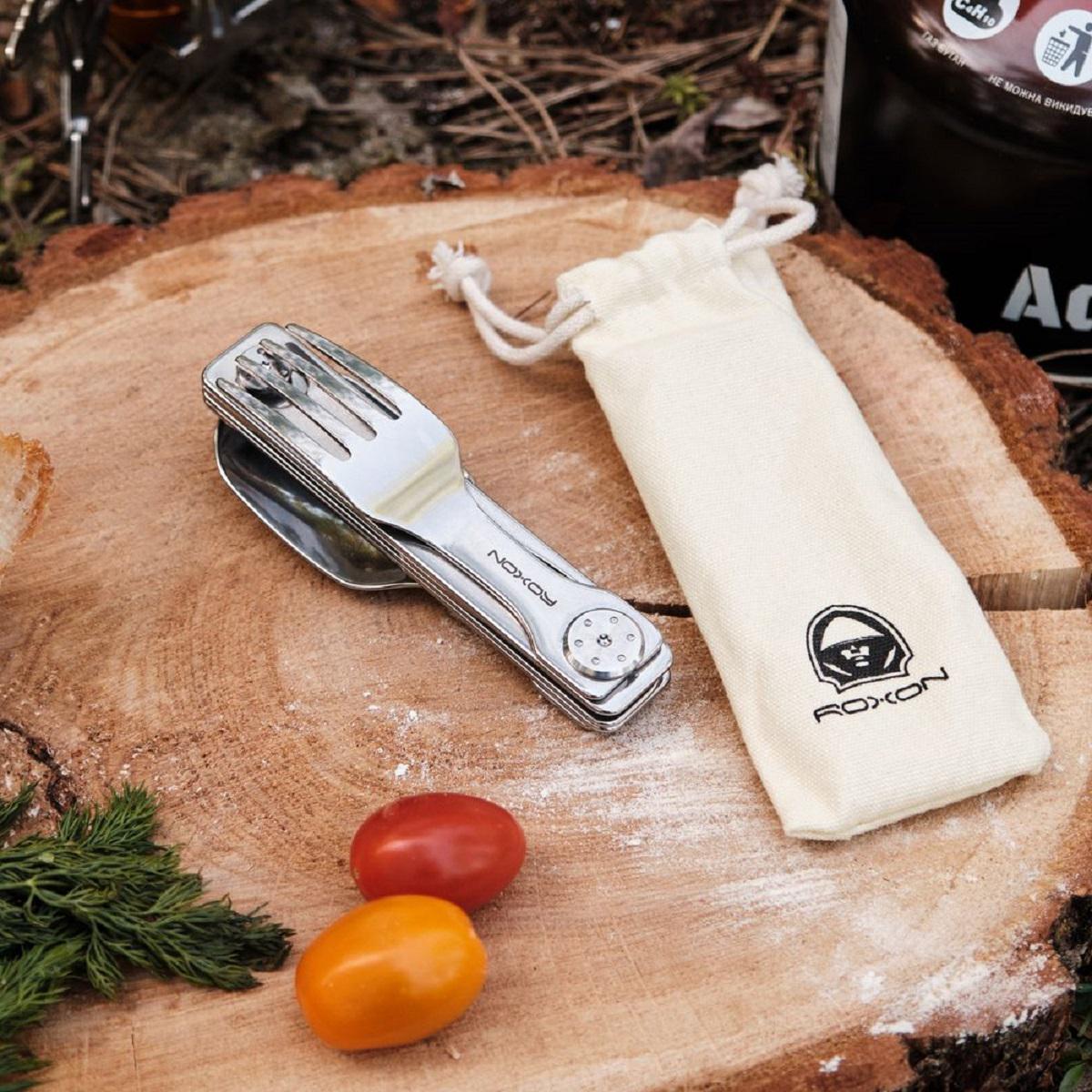 Набір столових приладів Roxon C1S 3в1 ложка/вилка/ніж нержавіюча сталь (C1S) - фото 10 Набір столових приладів Roxon C1S 3в1 ложка/вилка/ніж нержавіюча сталь (C1S) - фото 10