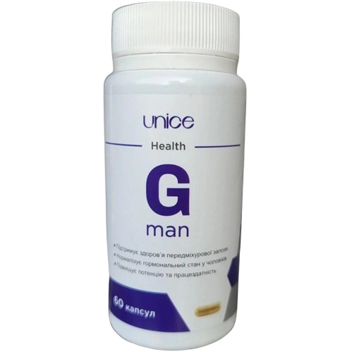 Добавка диетическая Unice G MAN Джи мен для мужчин 60 капс. (2748855552)