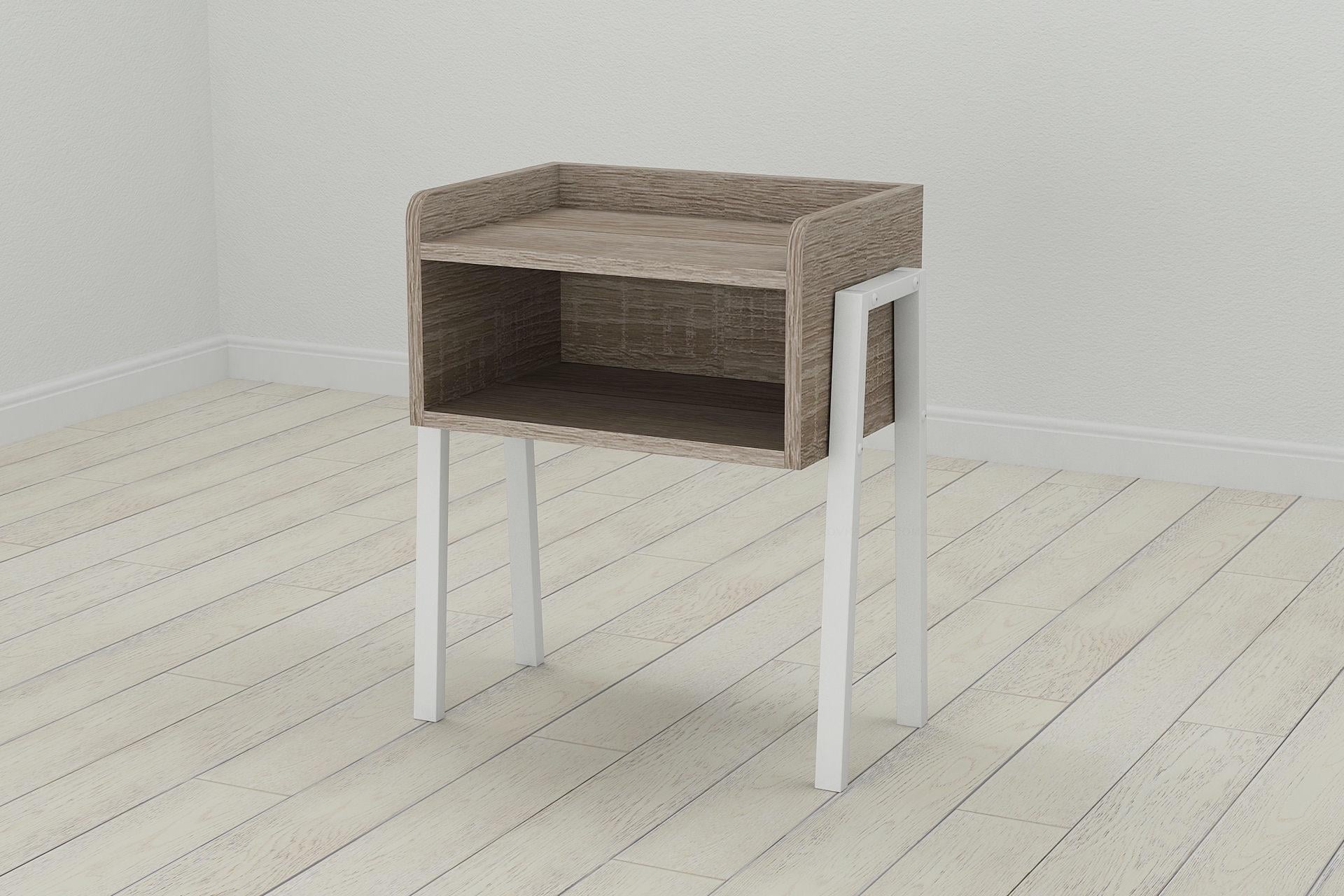Тумба модульная Ferrum-decor Джузи металл/ДСП 16 мм 540x450x320 мм Белый/Сонома Трюфель (FRD-102979)