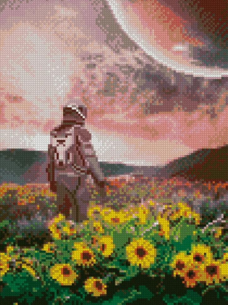 Алмазная мозаика Strateg Поле-космос  30х40 см (HX171)