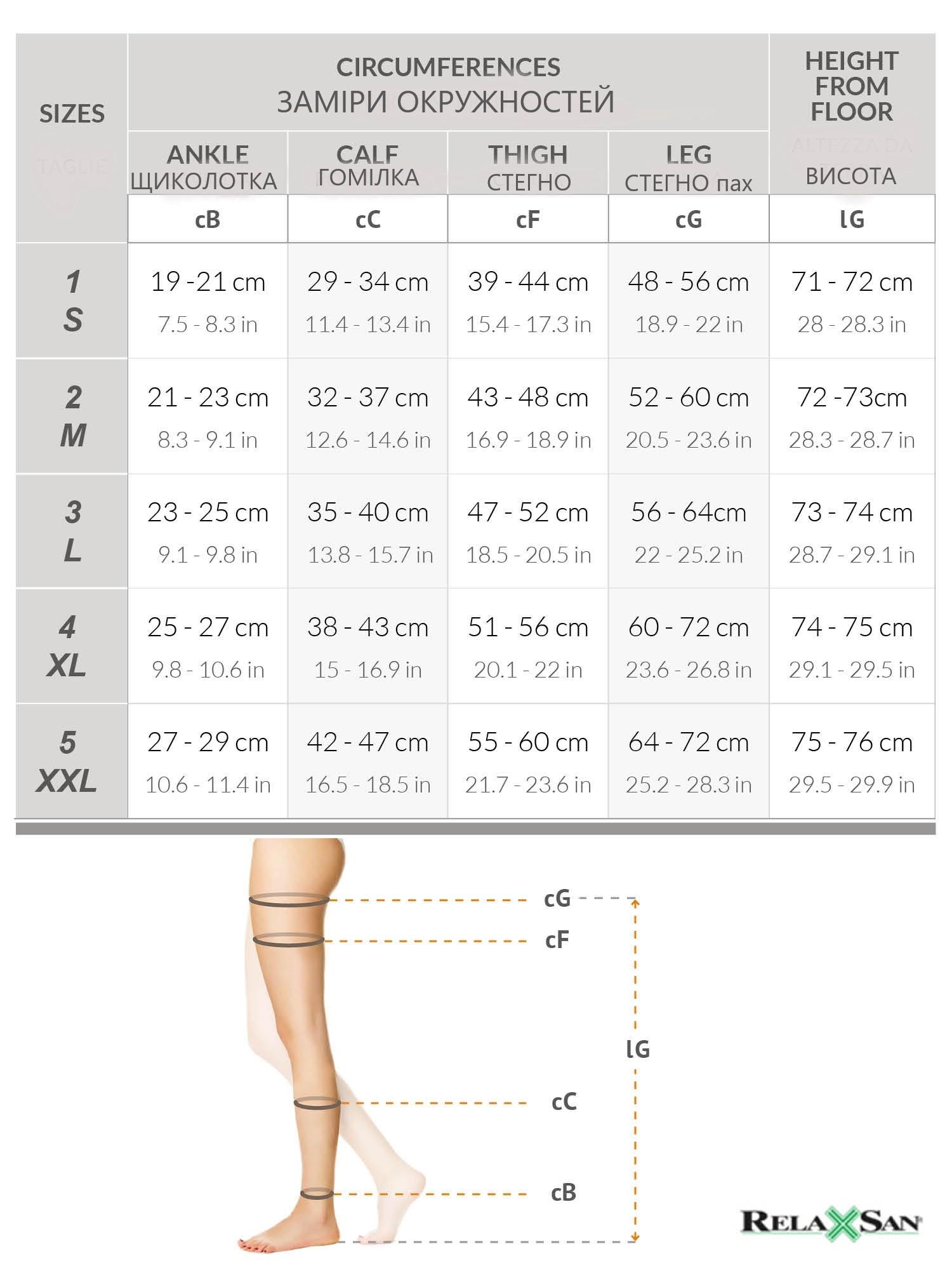 Медицинские компрессионные гольфы Relaxsan Medicale COTTON 2 класса с открытым носком 23-32 мм рт.ст. р. 3 Бежевый - фото 8