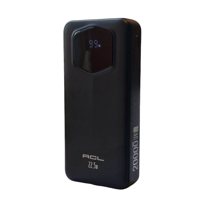 Powerbank ACL PW-140 20000 mAh с быстрой зарядкой 22,5W и встроенными кабелями