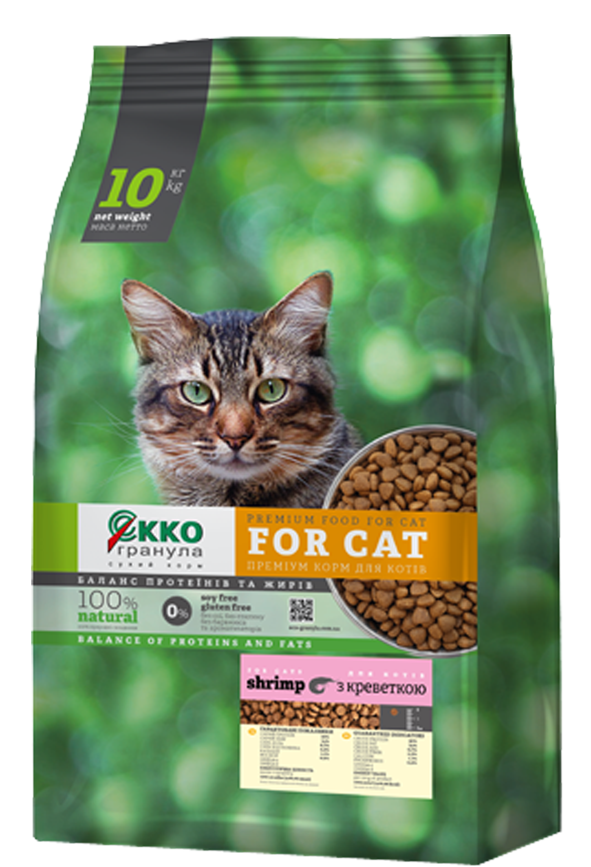 Корм сухий для котів Екко-гранула з креветкою 10 кг (00-00015155)