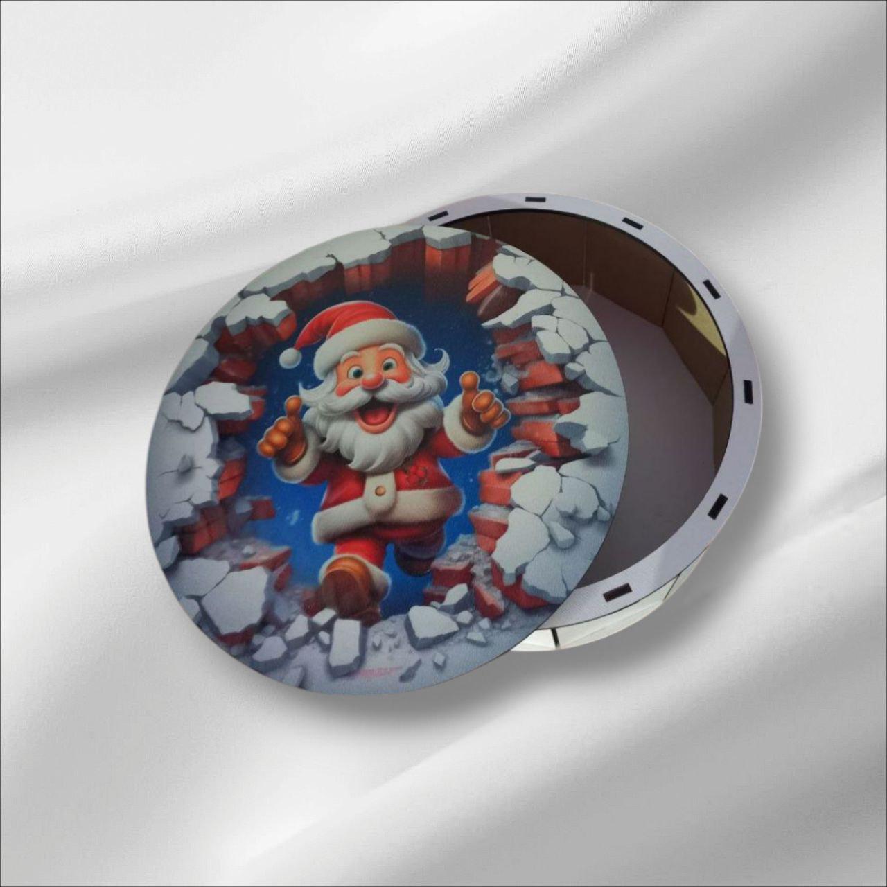 Подарочная коробка/бокс детям на Новый год деревянная для сладостей d 20 см (29404699) Подарочная коробка/бокс детям на Новый год деревянная для сладостей d 20 см (29404699)