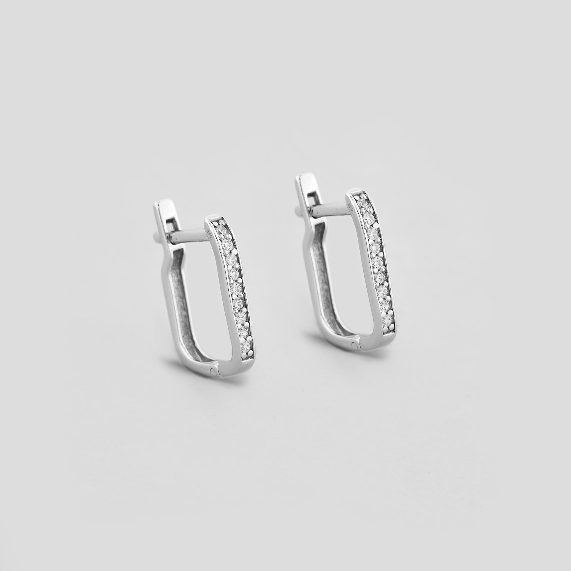 Серебряные серьги Minimal Стильная концепция (16575)
