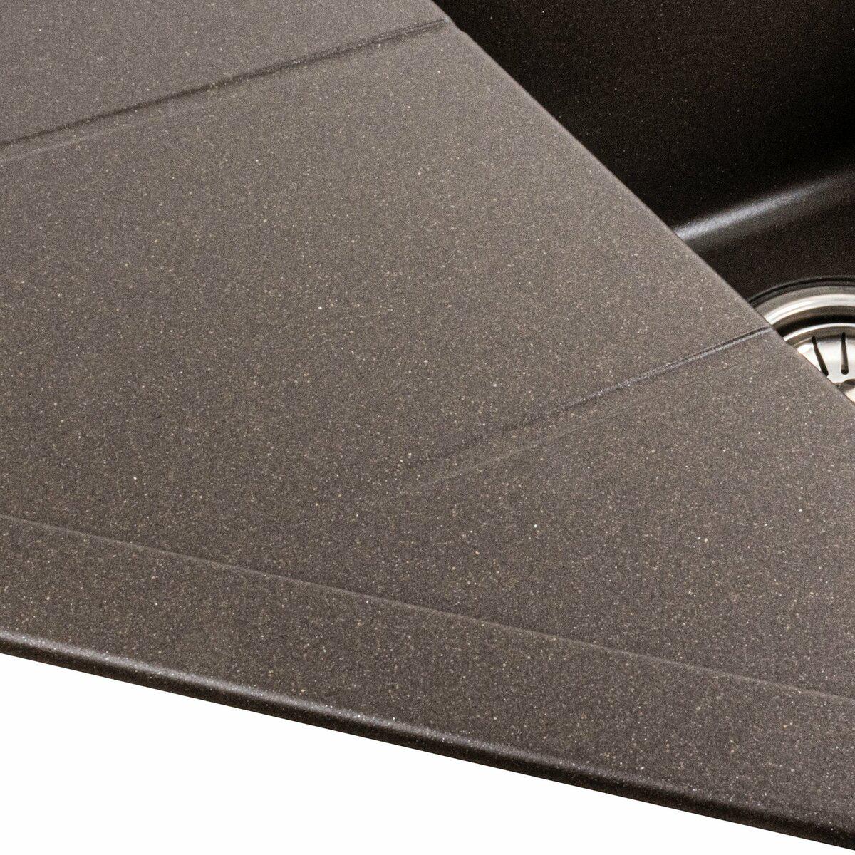 Мойка для кухни гранитная Platinum 9950 PANDORA Темная скала матовый (9950-19) - фото 3 Мойка для кухни гранитная Platinum 9950 PANDORA Темная скала матовый (9950-19) - фото 3