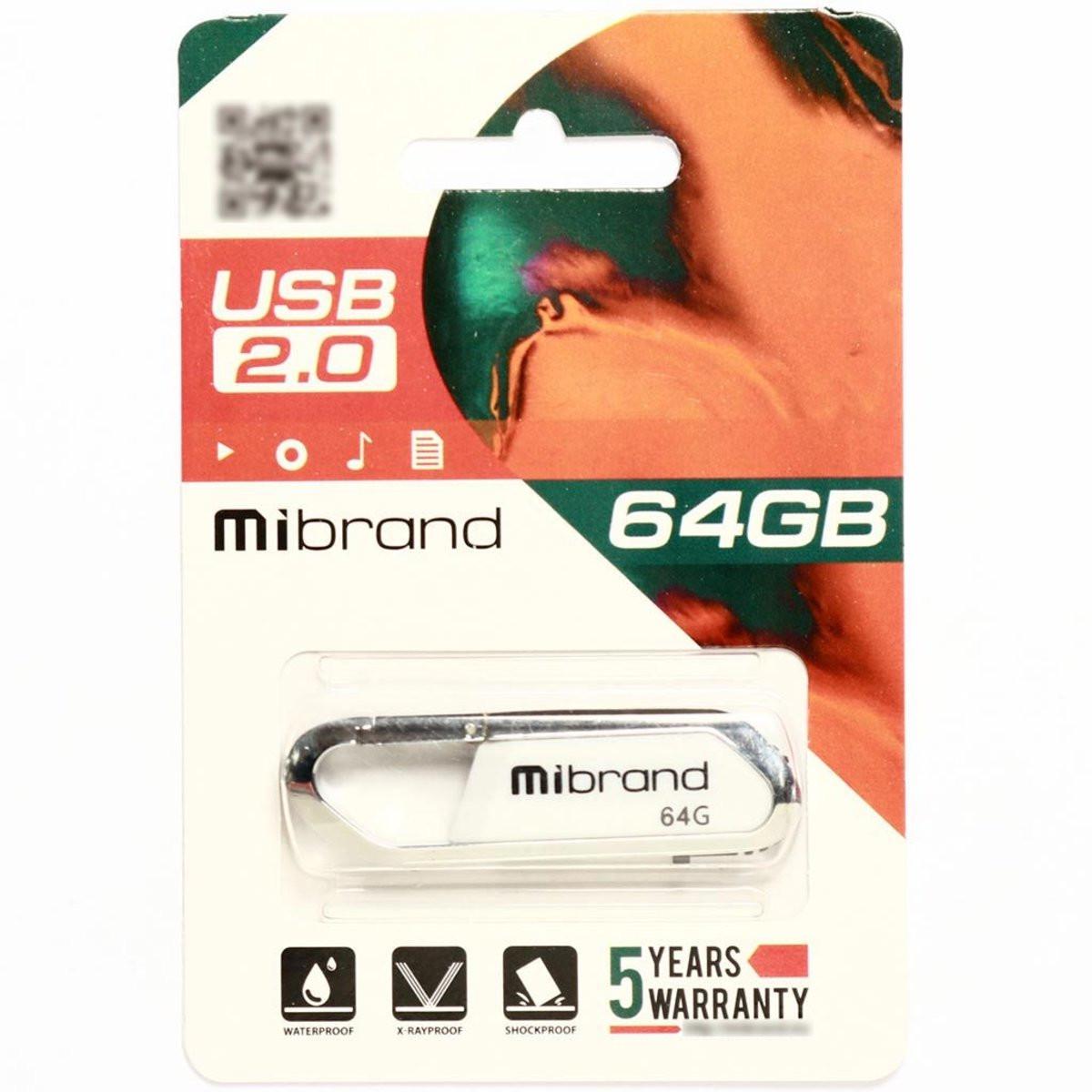 Flash Mibrand USB 2.0 Aligator 64Gb White (29caa1-15465) - фото 2