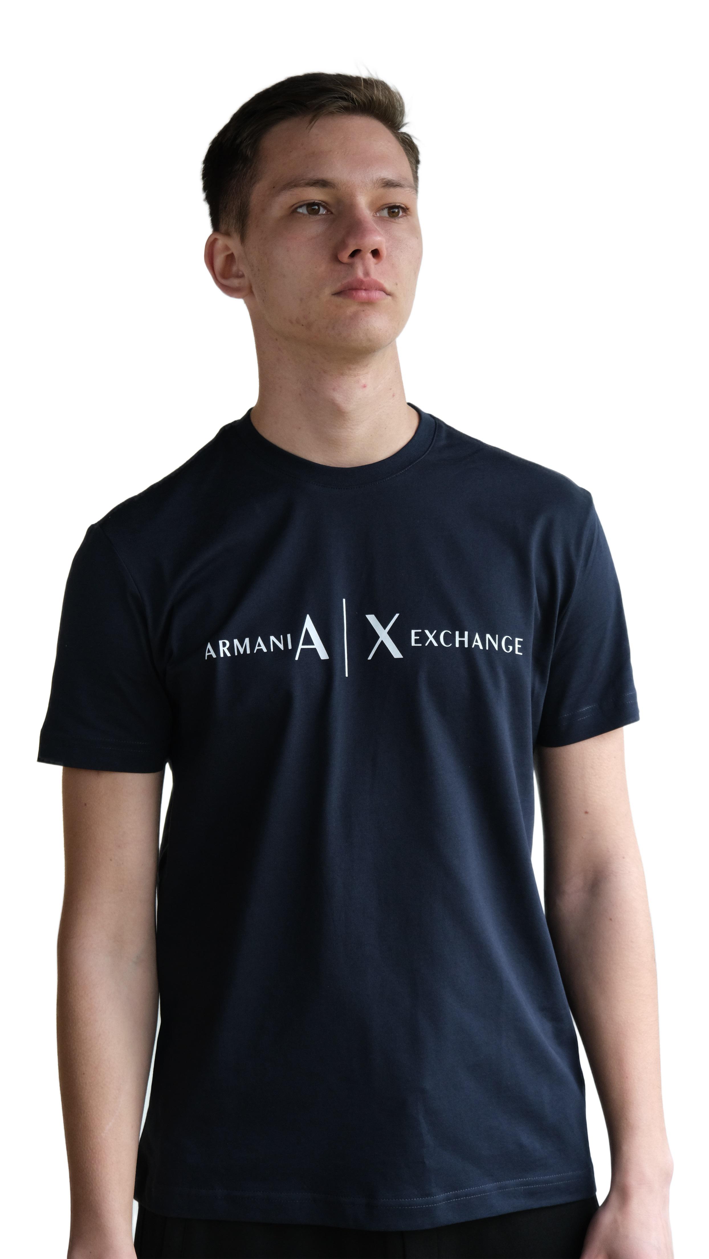 Футболка мужская Armani Exchange 7061 3XL Navy Blue (10618319)