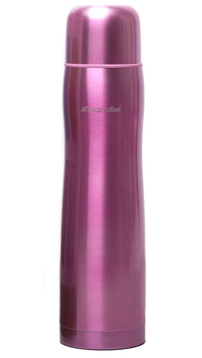 Термос питьевой с глянцевой поверхностью Kamille KM-2000А из нержавеющей стали 1000 мл Розовый (150-84-2000А.3)